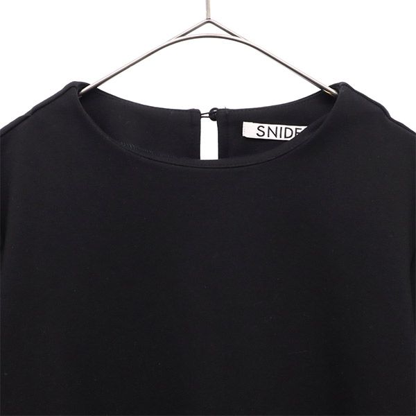SNIDEL Long sleeve one piece F black Ruffled hem Women Used