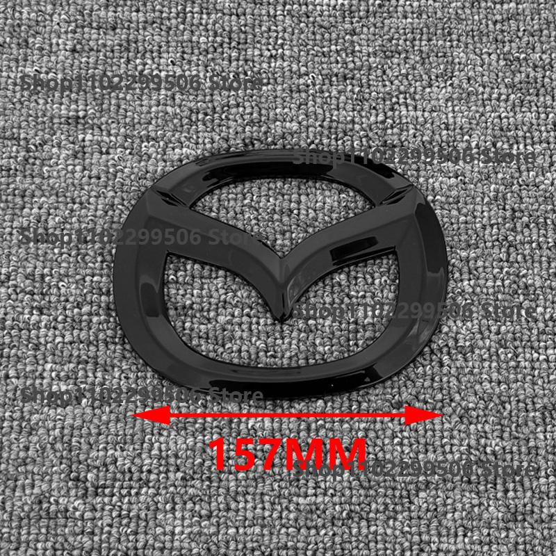 Car Front Grille Badge Trunk Emblem For 2014 15 16 17 18 19 Mazda 6 black Carbon steering wheel Rear Body Decal Accessories