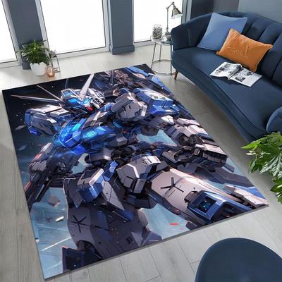 27 Style Retro Gundam Cartoon Robot Rug for Bedroom Living Room Sofa Home Doormat Decor, Large Kid Play Non-slip Floor Mat Gift