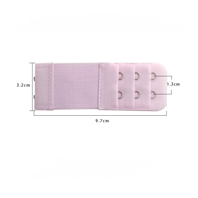 2Pcs Elastic and Breasted Bra Extension Buckle Underwear Extension Buckle Three Rows Two Candy-colored Back Buckle