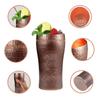 YINOX Pure Copper Beer Mug, Pure Copper Coffee Cup, Pure Copper Water Cup, Thick Copper Cup (Retro)