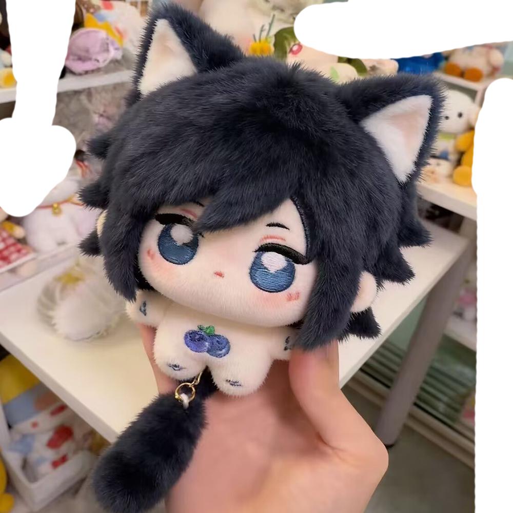 Mini Tomioka Giyuu Pendant Plush Doll With Tail 10Cm Kimetsu No Yaiba Cat Stuffed Doll Collect Backpack Toys Fans Birthday Gift