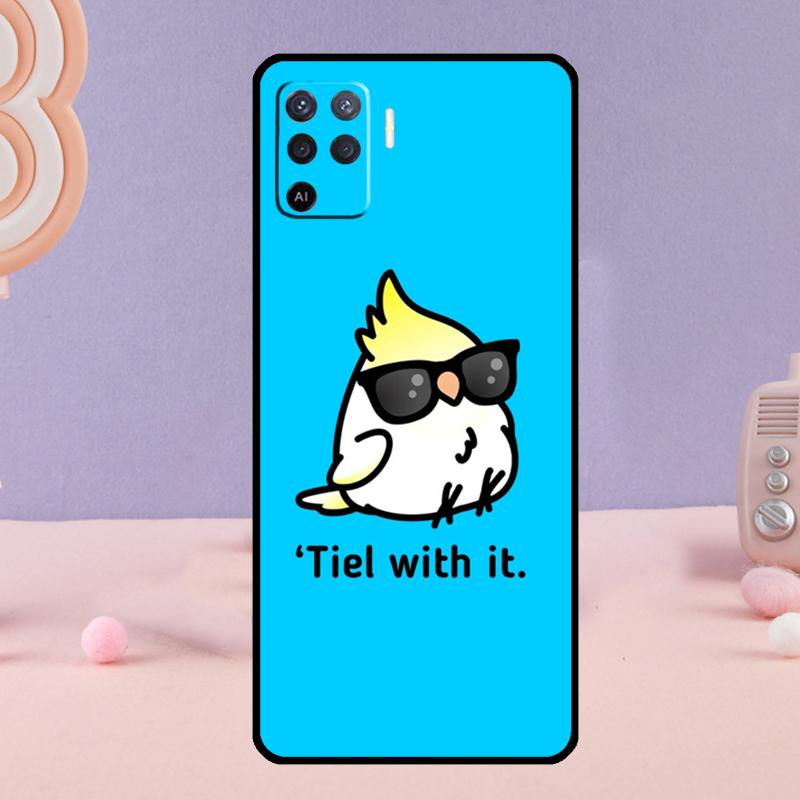 Cartoon Animal Chubby Cockatiel Phone Case For Oppo A78 A98 A80 A40 A60 A18 A38 A58 A15 A17 A77 A74 A94 A54 A57S A16 A76 A96
