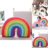 Mehrfarbiges Regenbogen-Plüschkissen, ideal zum Entspannen und Dekorieren