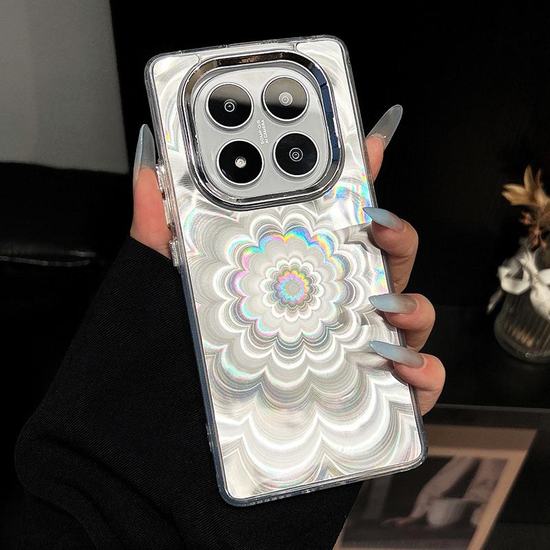 Fashion Laser Flowers Case for Xiaomi Redmi Note 15 Pro 14 13 12 11 A5 A3 15C 14C 13C Poco X8 Pro X6 C65 C71 15T Case Cover Soft TPU Phone Back Cases