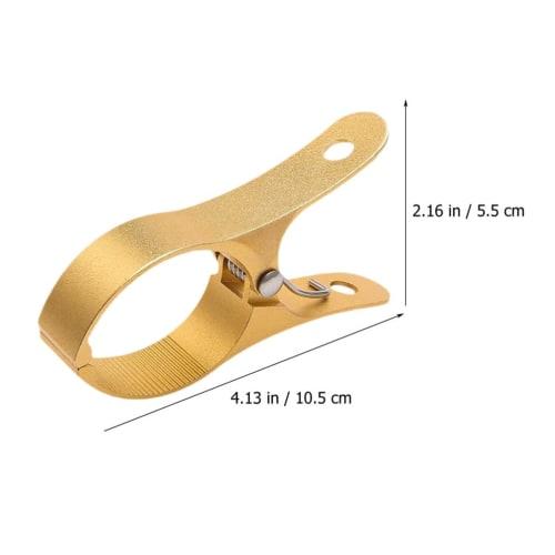 Amosfun 2-Piece Large Aluminum Windproof Clothes Holder with Hair Clips for Laundry and Beach Towels