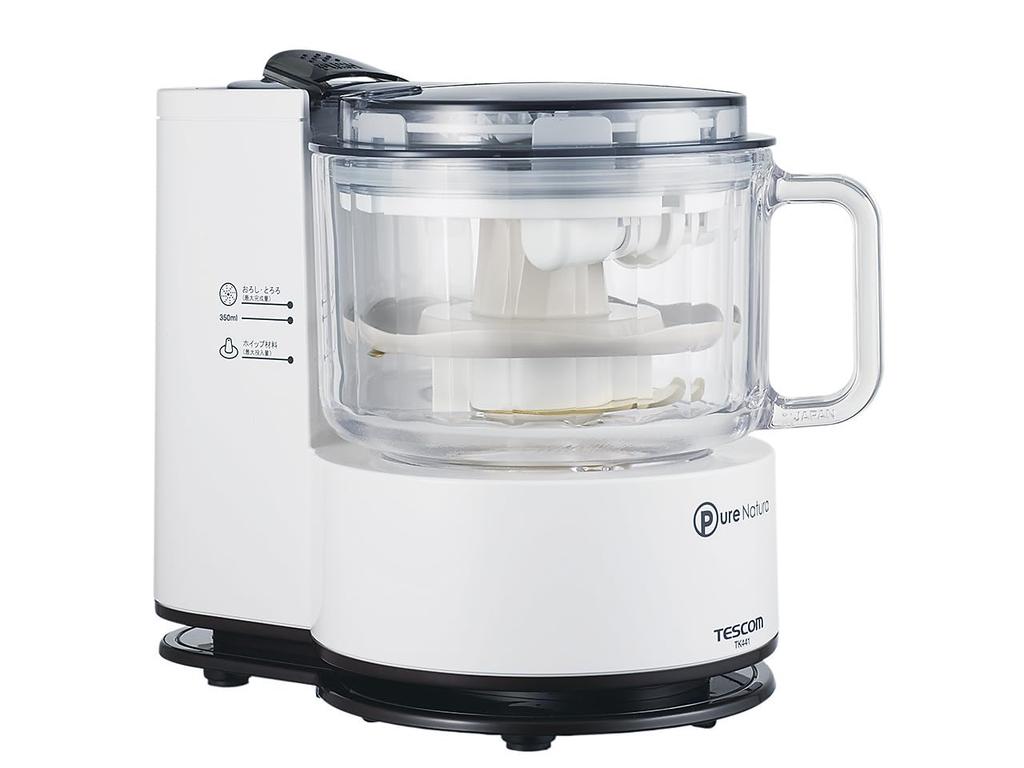 Tescom Food Processor PureNatura Grating Butter Making Glass Storage < Mixing, Chopping, (coarse/fine), Whipping, > Odor-resistant Bottle, All-in-one