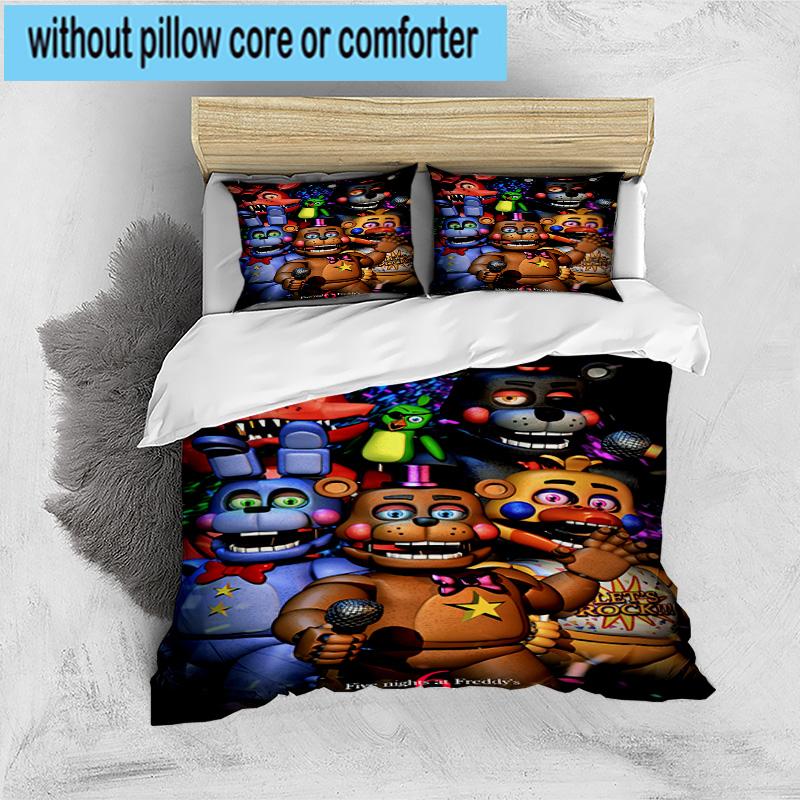3PCS Five Nights At bears Horror 3pcs Bedding,Including 3PCS Duvet Cover And 2pcs Pillowcases Perfect for Christmas,Ideal for Bedroom, Dormitory