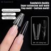 Sandwich Dual Nail Forms 240pcs 15size Extensions-Dual Forms Coffin Almond Nail Forms Top Mold Bottom Mold
