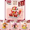 Orangenbaum-Licht-Up-DIY-Baustein-Set mit traditionellen chinesischen Figuren für Kinderspiel und pädagogischen Spaß