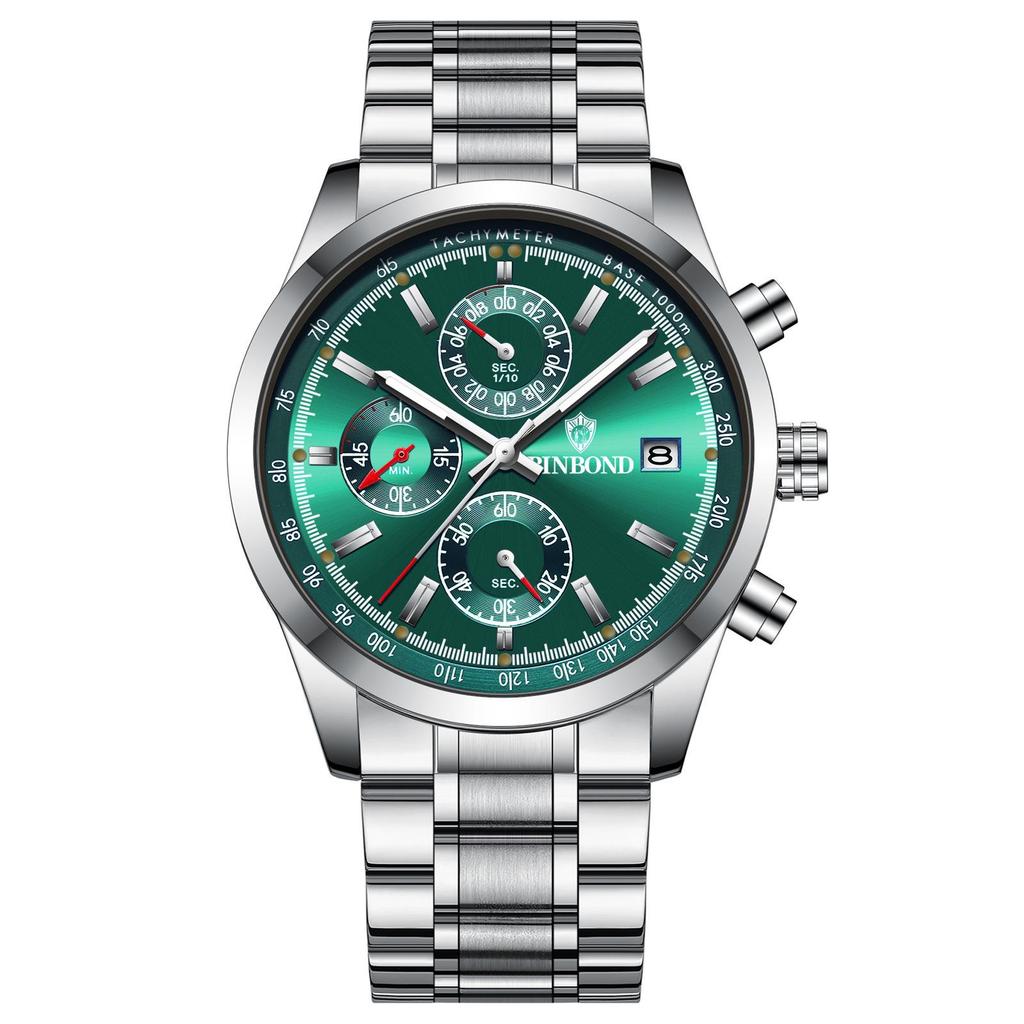 Binbang Steel Strap Men's Quartz Wristwatch - Hot Seller Live Broadcast Edition