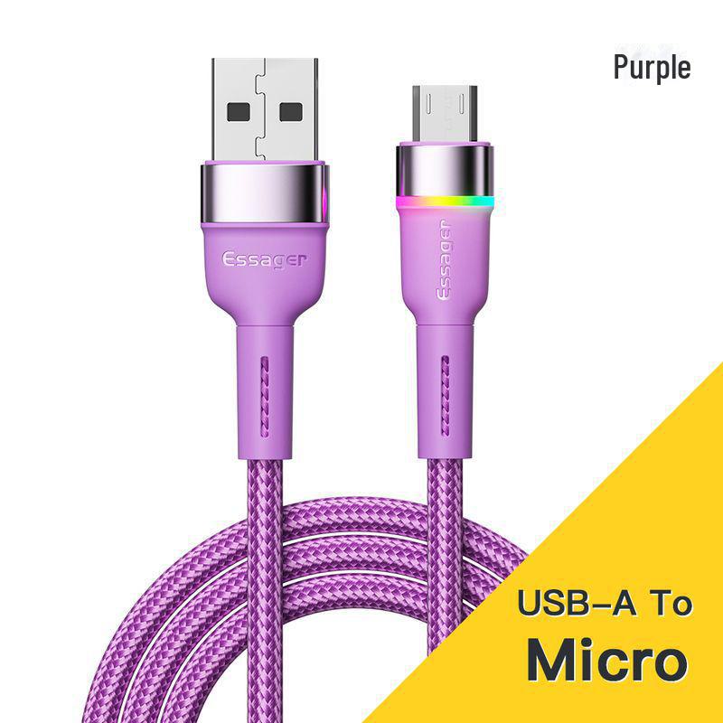 ESSAGER RGB Fast Charging Cable for Huawei, Samsung, Xiaomi.