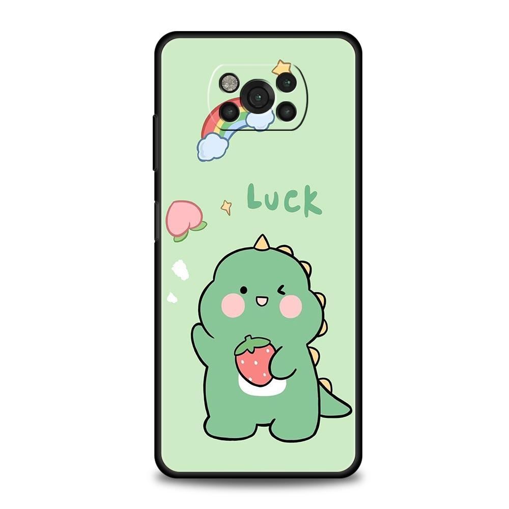 Cute Dinosaur Bear Couple For Xiaomi Poco X5 Pro Phone Case For Poco X4 X3 NFC F5 Pro F4 F3 GT M5 M4 Pro 5G M3 C51 C50 C55 Cover