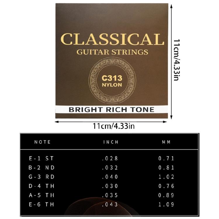 6Pcs .028-.043 6-string Acoustics Guitar Strings for Beginners Performers