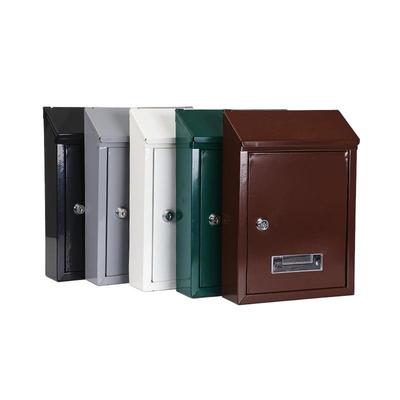 Wall-Mounted Secure Metal Mailbox with Key Lock and Suggestion Drop Box for Outdoor Use