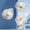 Clip-on Camping Fan 3 Speed Rechargeable Battery Operated Air Circulator Desktop Portable for Tent Office Dorm and Home