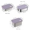 Large Capacity Food Storage Container 304 Stainless Steel Lunch Box Refrigerator Sealed Fruit Vegetable Fresh-keeping Box