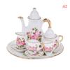 8Pcs/Set 1:12 Dollhouse Miniature Dining Ware Porcelain Tea Dish Cup Plate