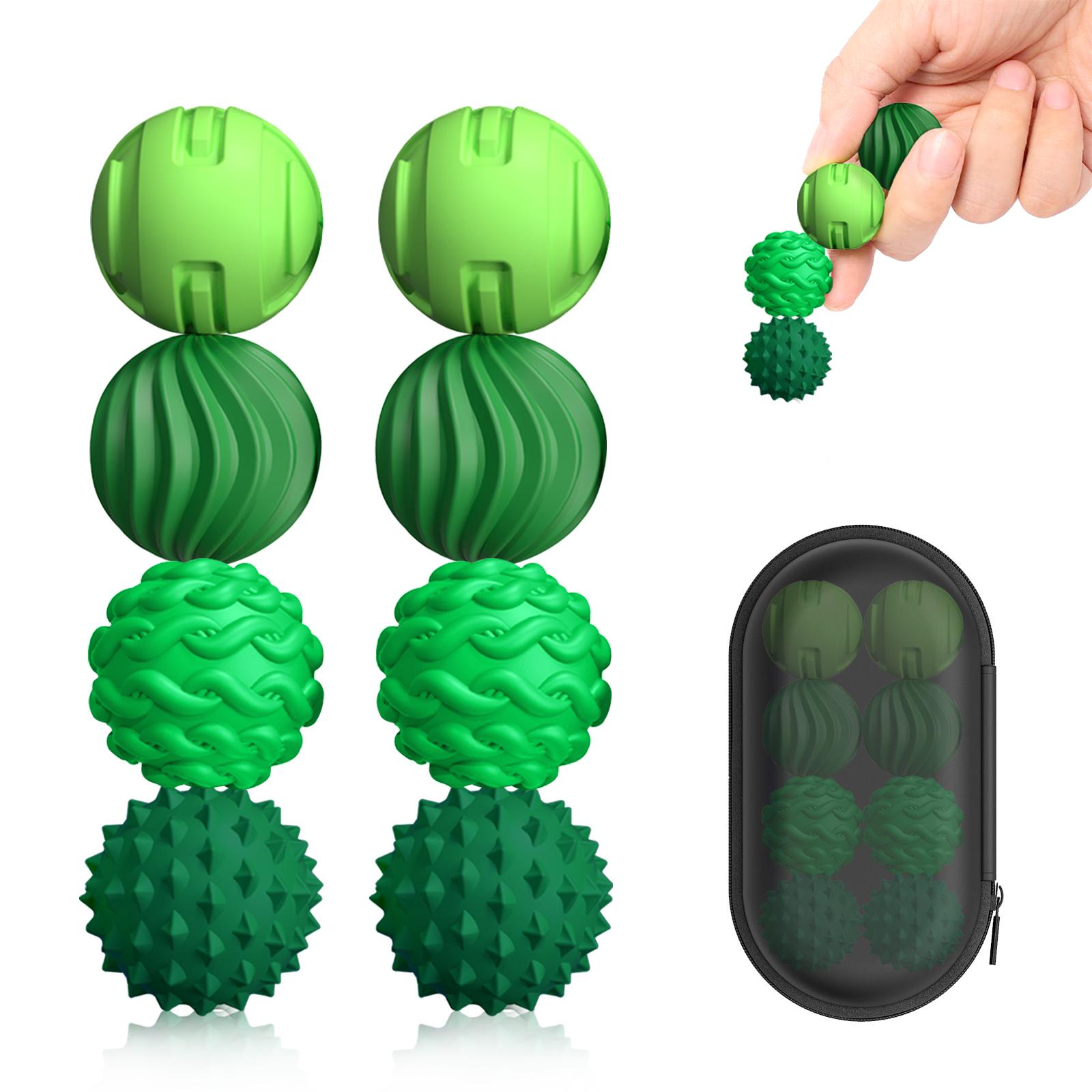 

Silicone Magnetic Sensory Balls Fidget Toys - 4 Pack Silent Office Desk Stress Balls, Stress Relief Toys for Adults and Teens