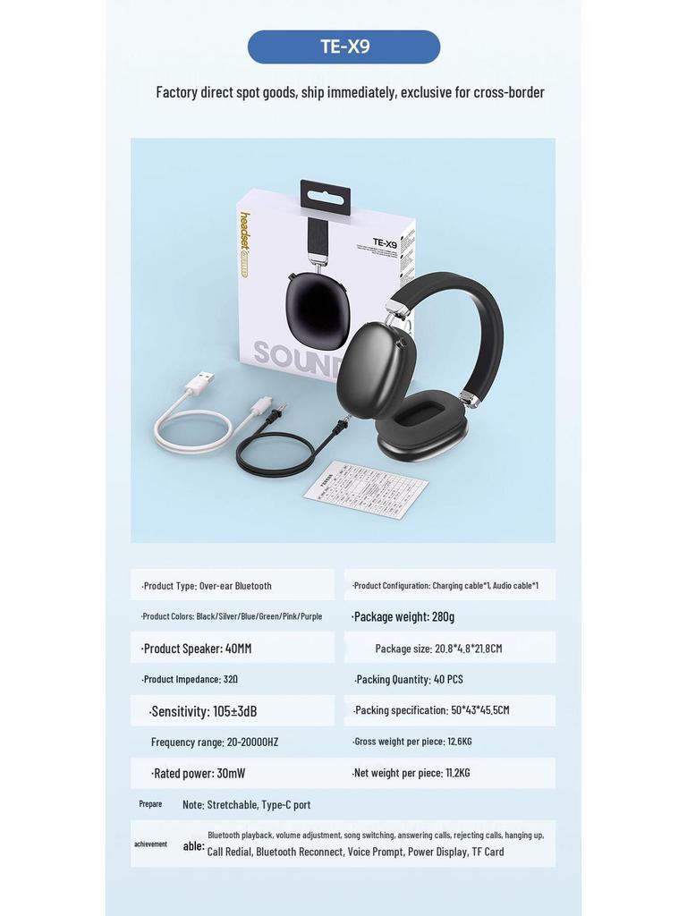 3D Stereo Wireless Gaming Headset: Bluetooth, Mobile-Compatible, Retractable, Multi-Color Options, Head-mounted