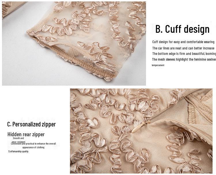 Rochii retro de primăvară și toamnă pentru mărimi mari: Stiluri europene și americane, dantelă proaspătă, aspect casual