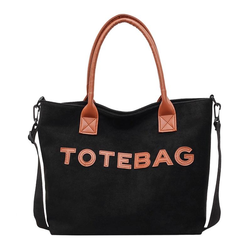 Vintage Tote Bag Large Capacity Commuter Shoulder Bag Women s Letter Crossbody Bag