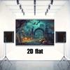 Halloween Forest Pumpkin Arch Background Cloth: Creating a Mysterious and Horror Atmosphere  Party Banner
