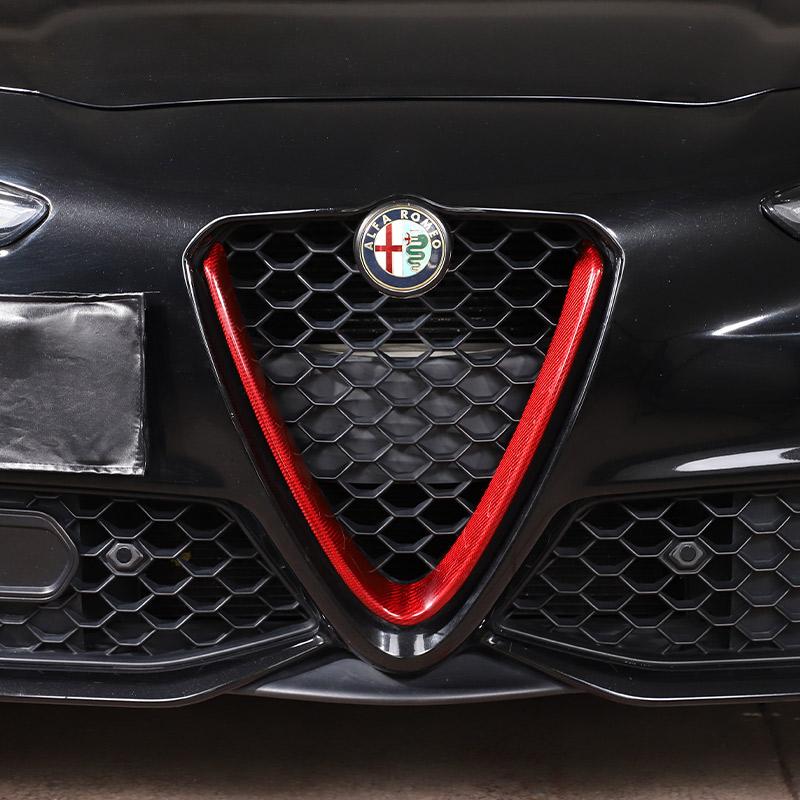 For Alfa Romeo Giulia 2017-2025 Red Real Carbon Fiber Car Interior Trim Sticker Accessories Car Modification