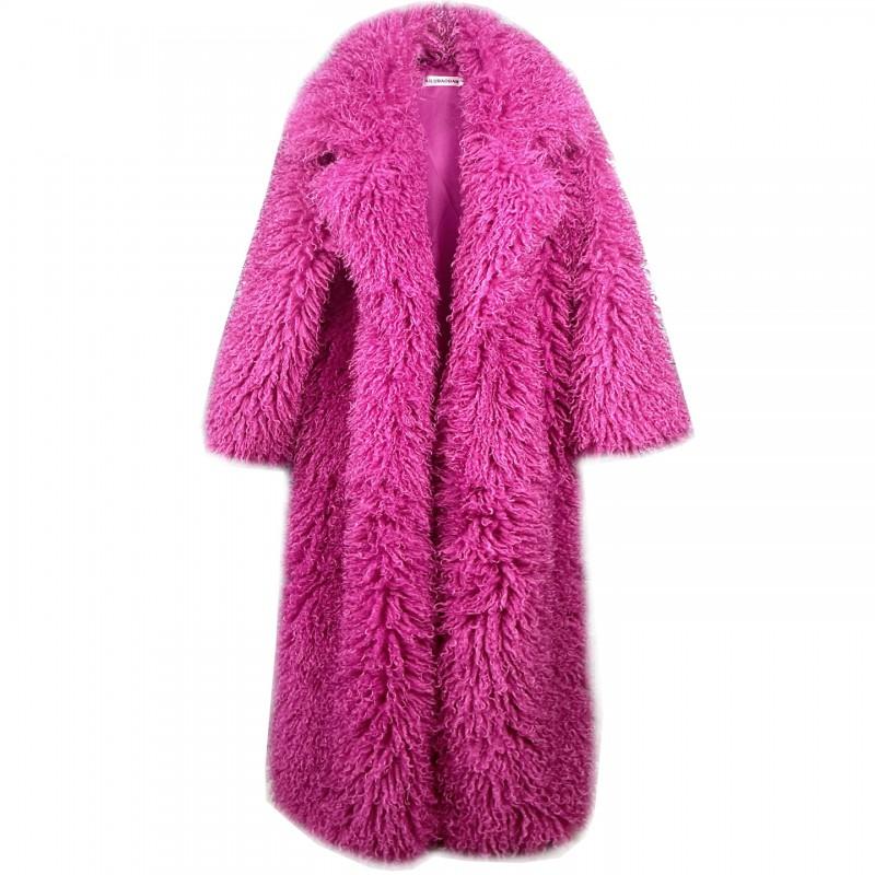 Womens Faux Fur Coat Longline Blazer Style Winter Warmth Streetwear Fashion