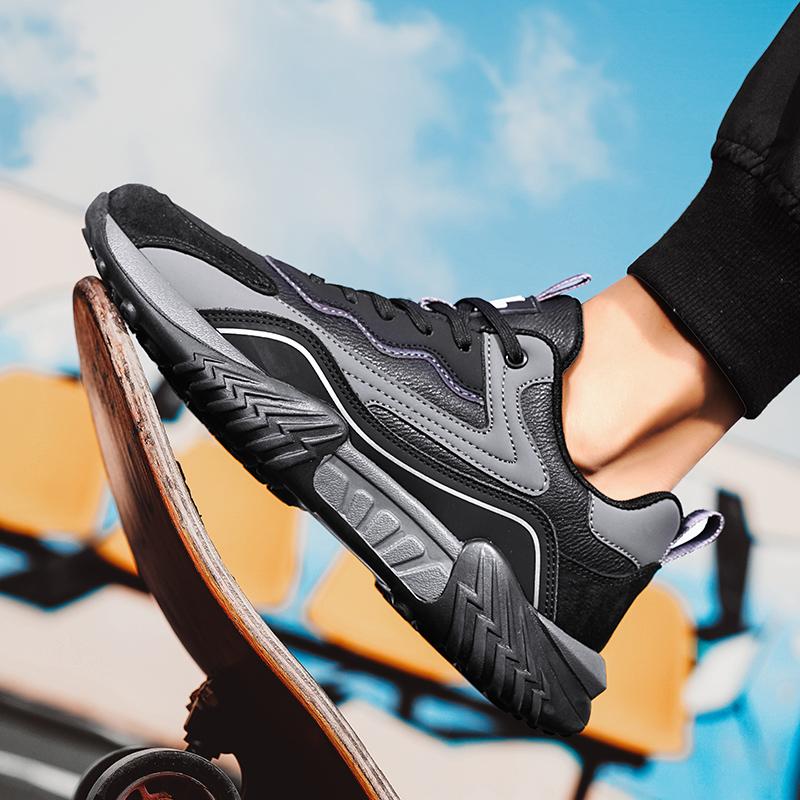 Men's New Casual Sneaker Fashion Height Increasing Basketball Comfortable Shock Absorption High-quality Jogging Casual Shoes