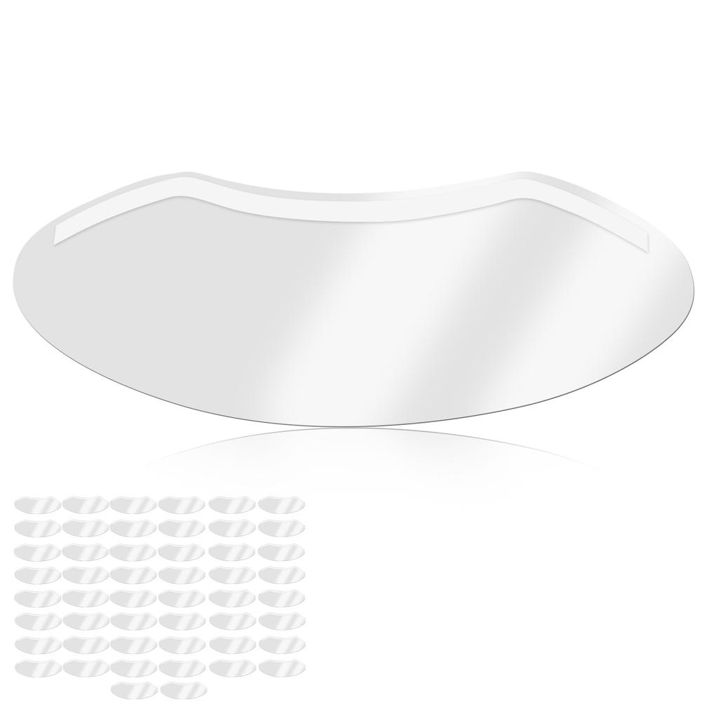50pcs Disposable Face Visors Transparent Protective Shower Visors for Eyeliner Eyebrow Tattooing Eyelash Extension Hair