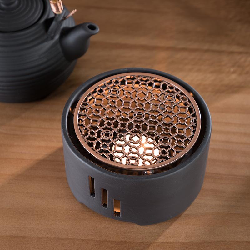 Japanese Ceramics Candle Stand Handmade Teapot Warmer Retro Tea Warmer Candle Holder Kettle Holder Tea Stove Kung Fu Teapot Home