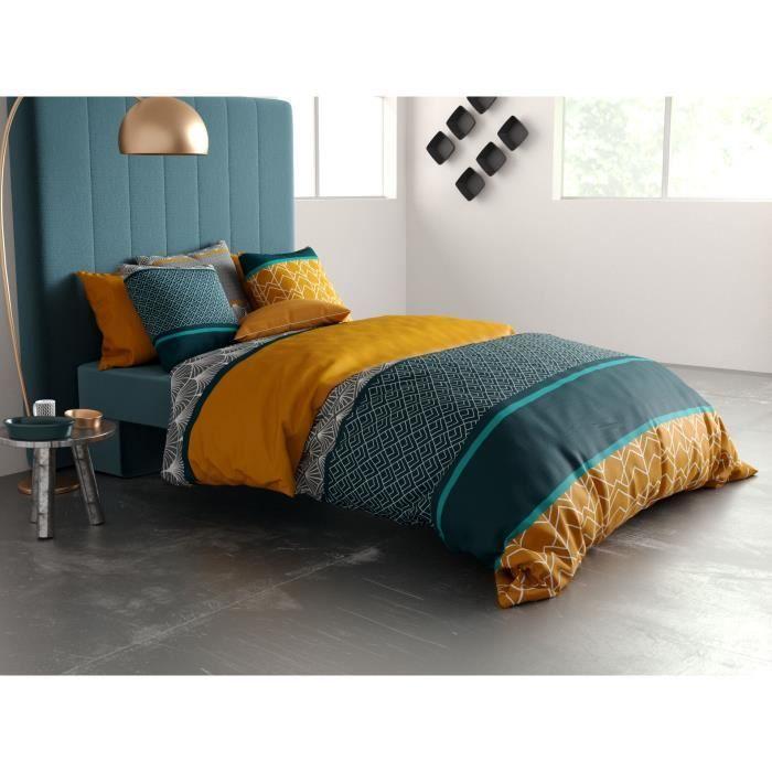 Parure Housse de couette - Luppin - 240 x 260 cm - 100% Coton - 2 Taies d'oreiller