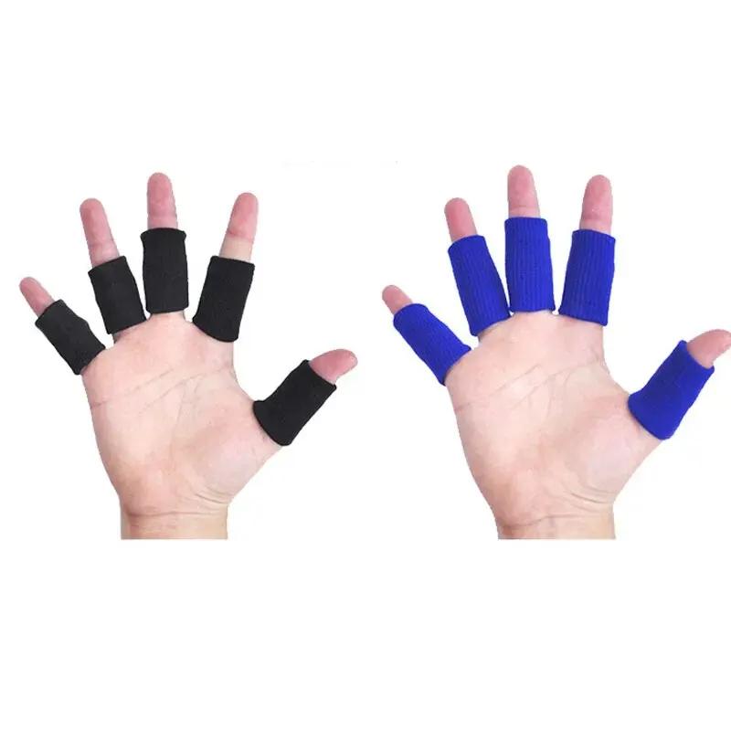 10Pcs Finger Protection Arthritis Support Finger Guard Outdoor Sports Basketball Volleyball Elastic Finger Sleeves Elastic