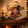 Seasonal Party Supplies Wooden Christmas Hanging Pendant, Cartoon Welcome Sign for Front Door, Holiday Shop Decorations Wall Decor with Cute