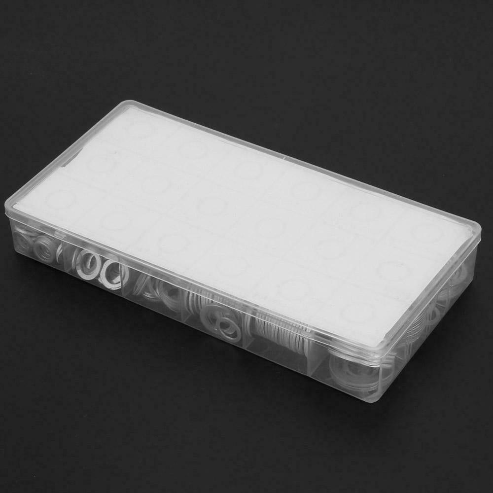 450 buc Buşon de scurgere a uleiului Garnitură şaibă din aluminiu Sortiment rezistent la uzură cu set cutie MYY