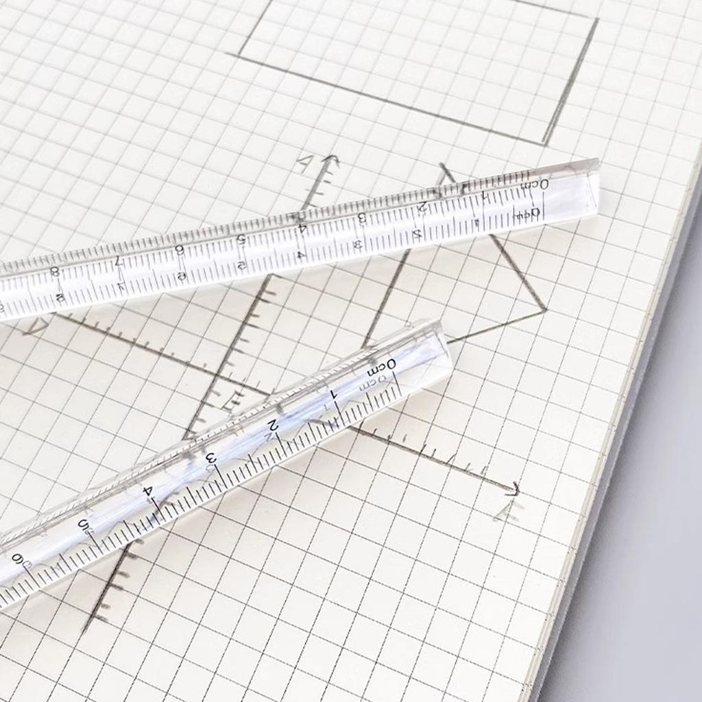 Professional Clear Acrylic Triangle Rulers 20cm Triangle Straight Rulers Accurate Device Ideal for Drawing & Drafting
