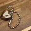 Heart Keychain Heart Bag Pendant Alloy Material Beads Chain Keyrings Keys Holder