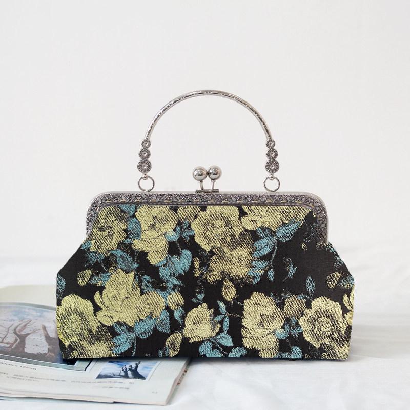 Short Style Handbag Material Kit - Handmade, Multiple Styles, Square Clasp Bag, Includes 20 Needles