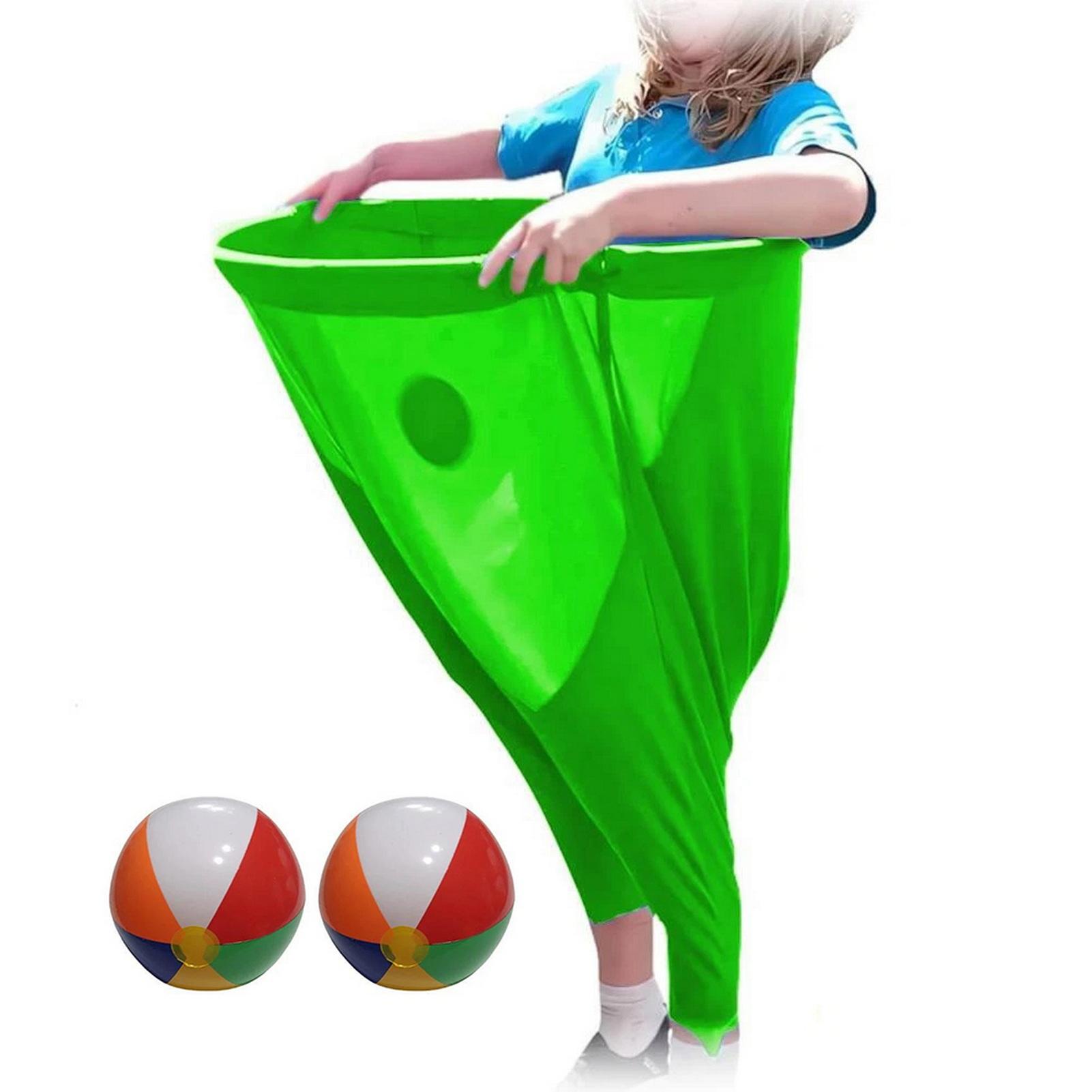 

Outdoor Ball Throwing Game Parent Child Family Fun Activity Sports Toys Granny Pants Yard Game for Backyard Beach Park Play зелёный