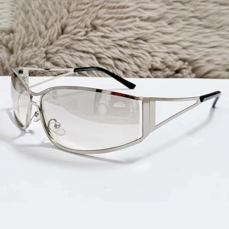 Gradient Square Sunglasses Women Men Outdoor Colorful Minimalist Sun Glasses Mirror Silver Designer Brand Fashion