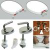 Toilet Cover 2pcs Toilet Seat Fix Fitting Back To Wall Stainless Steel