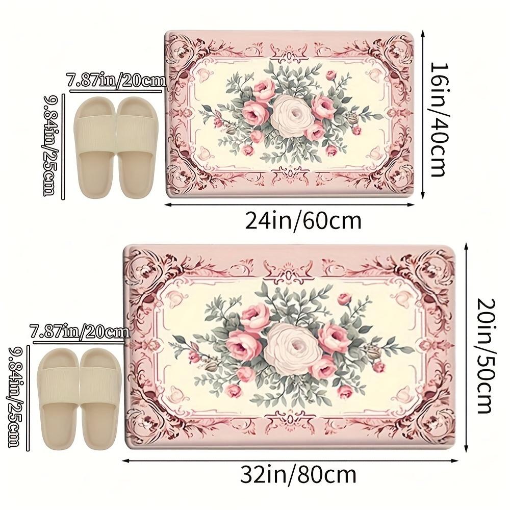 

Fresh Floral Pastoral Decor for Kitchen, Bathroom, and Living Room, Creating An Atmospheric Ambiance with Dec 40X60CM(1.3X2FT