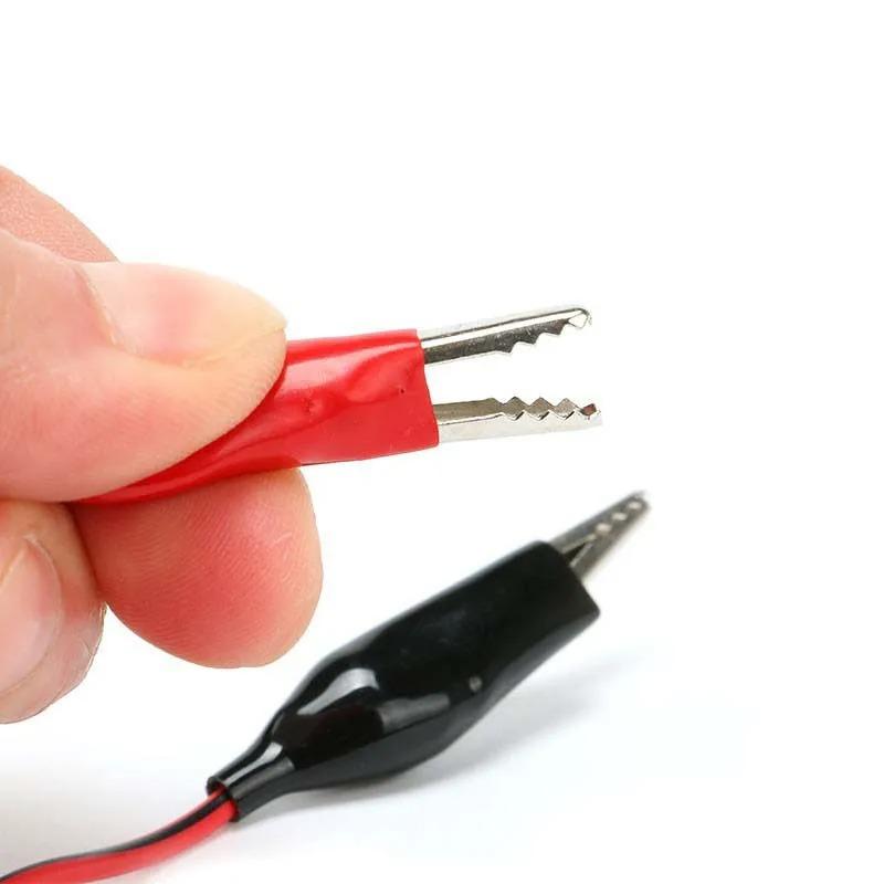 4mm Banana Plug To Alligator Clip Wire Power Test Lead Alligator Clip 2 Plug To 2 Clip Red and Black Wire 1 Meter