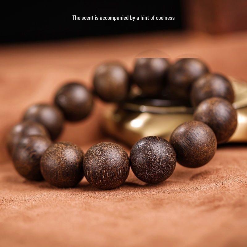 Authentic Agarwood & Sandalwood Buddhist Beads Bracelet for Men & Women - True Natural Old Material Collection