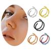 1pc Stainless Steel Double Nose Ring Spiral Nose Septum Piercing Cartilage Hoop Earrings Tragus Helix for Women Nostril Jewelry