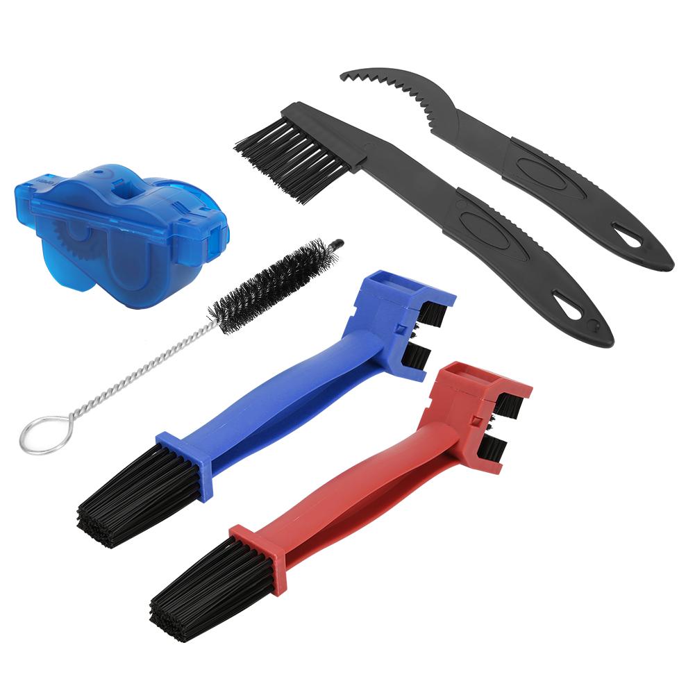 6PCS Cycling Maintenance Equipment Mountain Bike Chain Brush Cleaner Cleaning Tool Kit