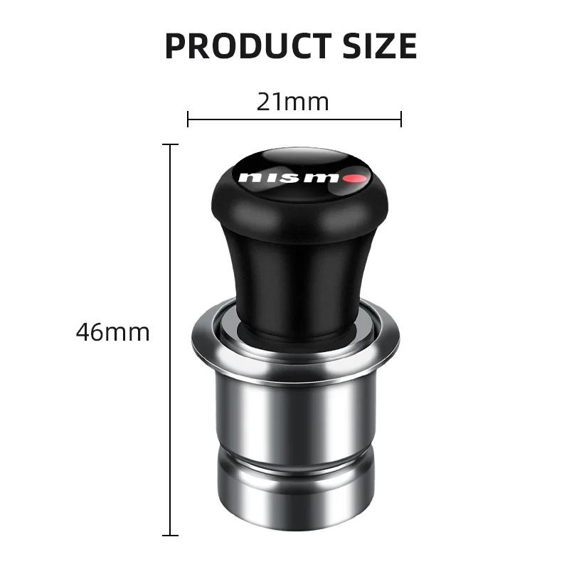 Car Logo Cigarette Lighter 12V ABS Stainless Material For Nissan Nismo Qashqai Teana X Trail T32 T31 Tiida Juke Accessories