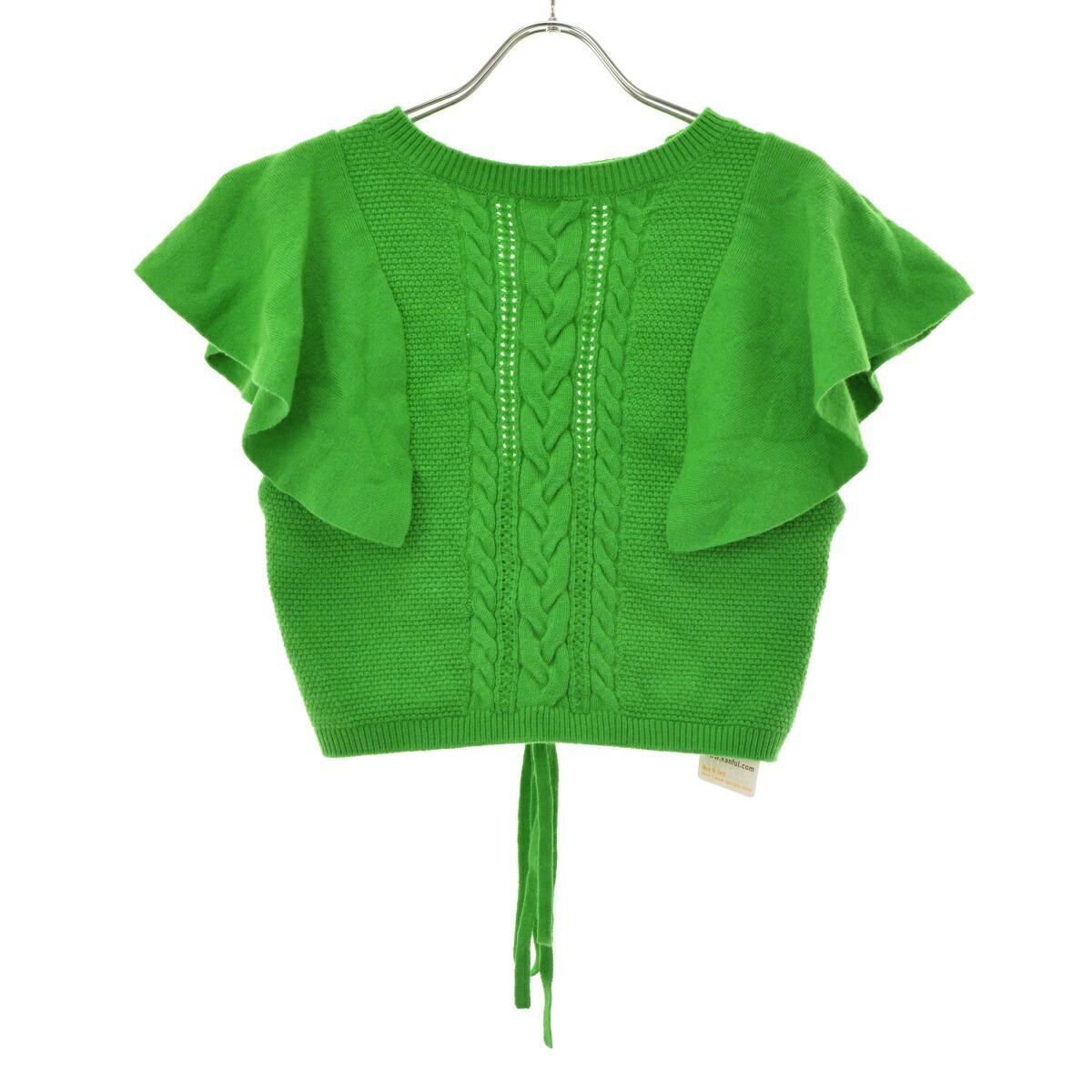 [Used] Lily Brown / Lily Brown Ruffle Vest French Sleeve Knit [cacgaecf-l]