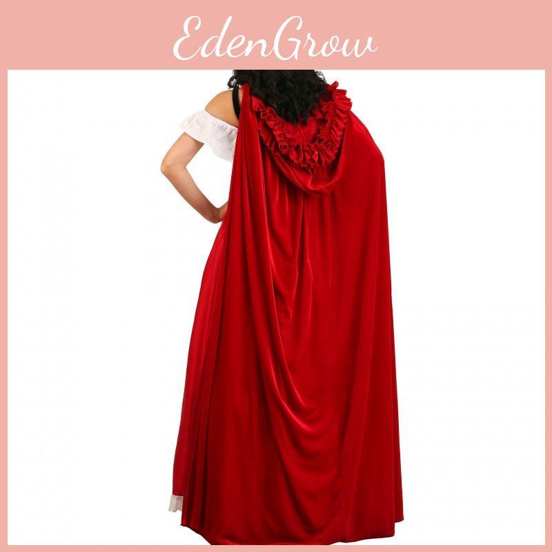 Fesselnder roter Kapuzenumhang für Damen mit elegantem Design für Cosplay-Events